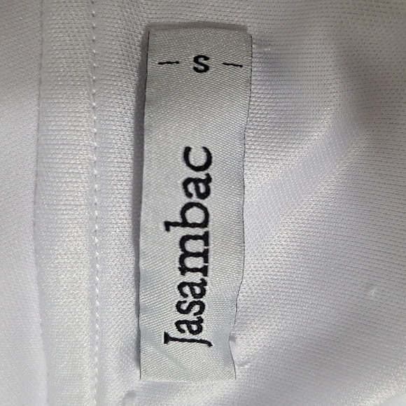 Jasambac White Off The Shoulder Coquette Romantic Bodycon Midi Dress Size S - Picture 10 of 12